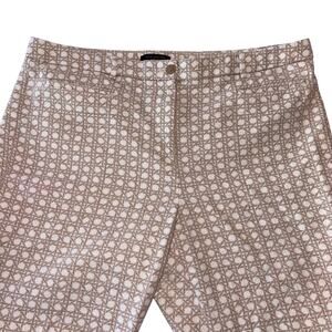 Ann Taylor Geometric Textured Lattice Tailored Cropped Curvy Fit Capri 16
